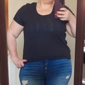 NWT Madewell Black cropped top